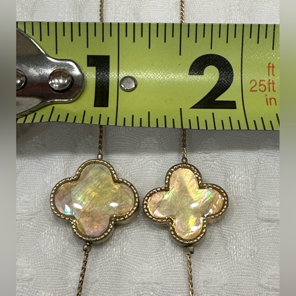 NWT Bijou Brigette Shell & Gold Long Necklace & Dangle Earrings Set - Picture 7 of 12